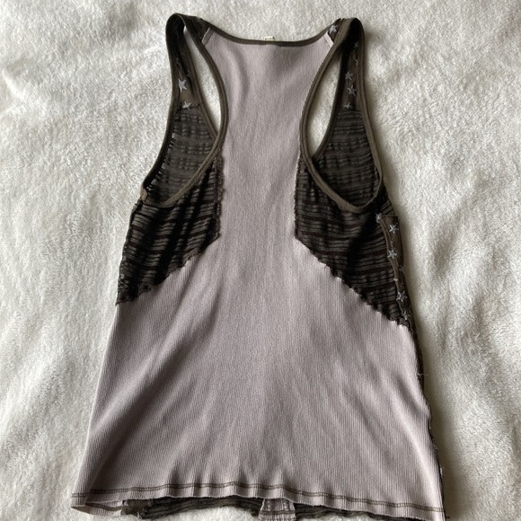 Free People green Stars and Stripes tank top - Picture 4 of 6